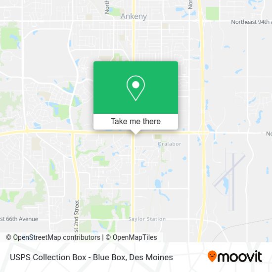 USPS Collection Box - Blue Box map