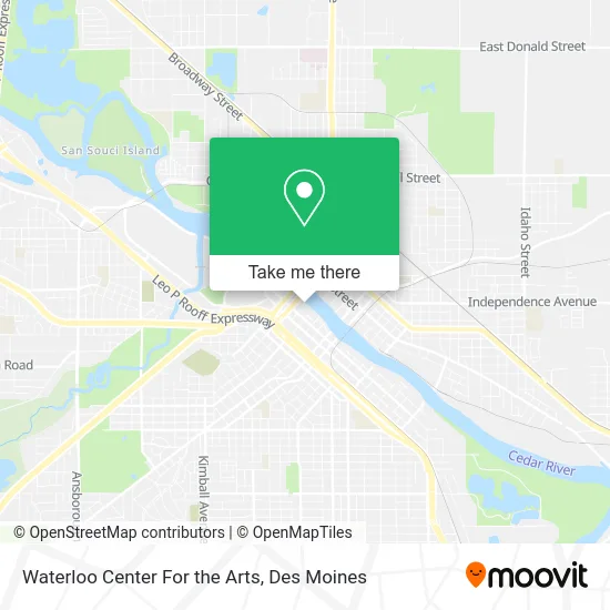 Waterloo Center For the Arts map