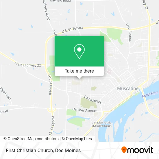 First Christian Church map