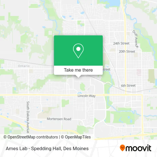 Mapa de Ames Lab - Spedding Hall
