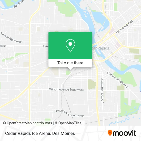 Cedar Rapids Ice Arena map