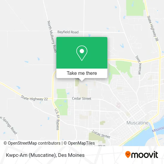 Kwpc-Am (Muscatine) map