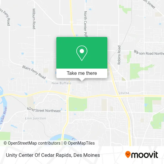 Unity Center Of Cedar Rapids map