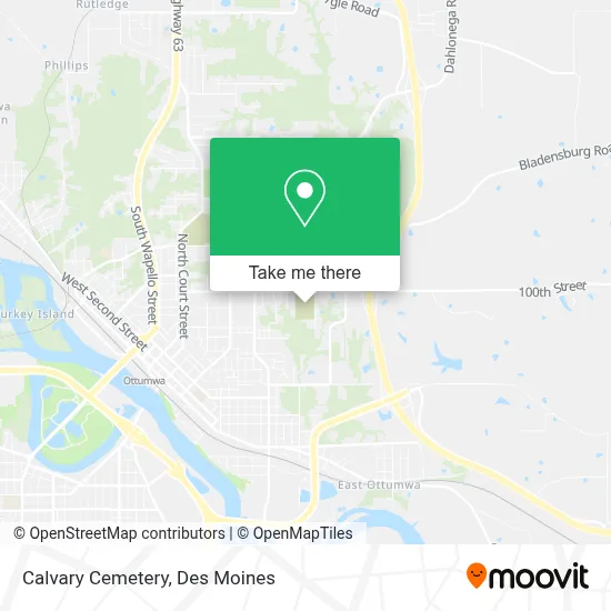 Calvary Cemetery map
