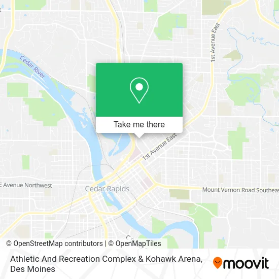 Athletic And Recreation Complex & Kohawk Arena map