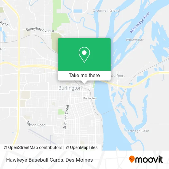 Hawkeye Baseball Cards map