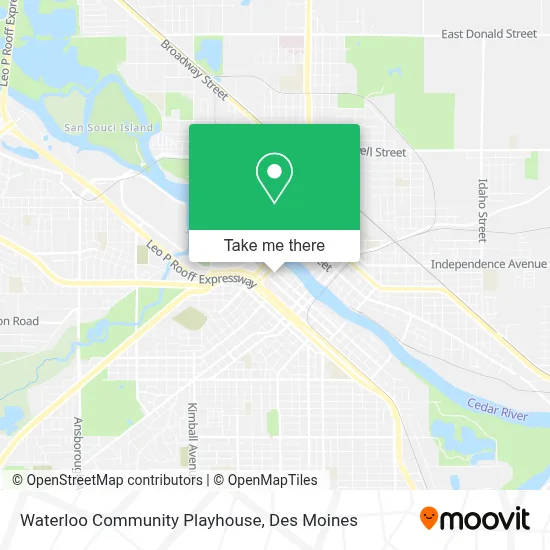 Waterloo Community Playhouse map