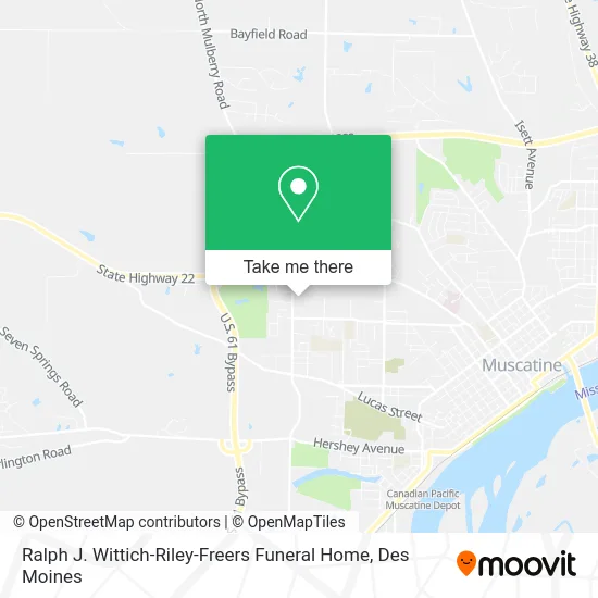 Ralph J. Wittich-Riley-Freers Funeral Home map