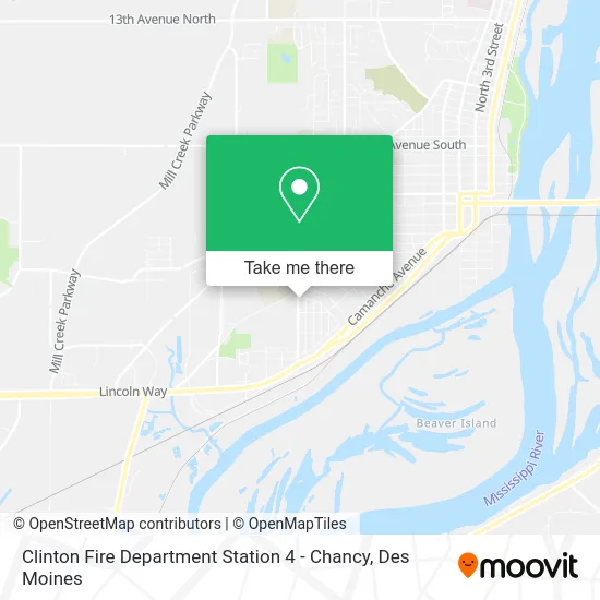 Clinton Fire Department Station 4 - Chancy map