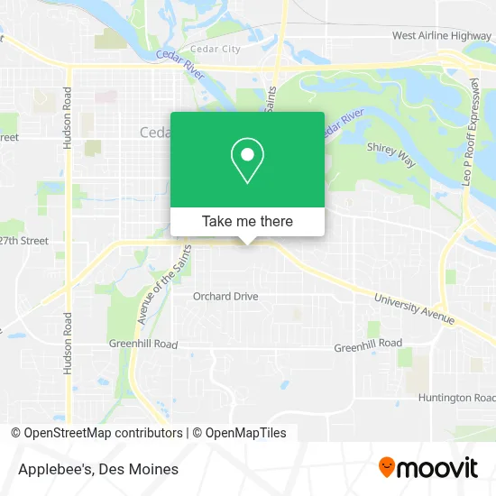 Applebee's map