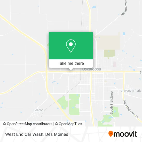 West End Car Wash map