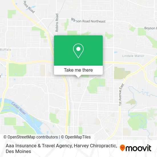 Aaa Insurance & Travel Agency, Harvey Chiropractic map