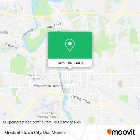 Graduate Iowa City map