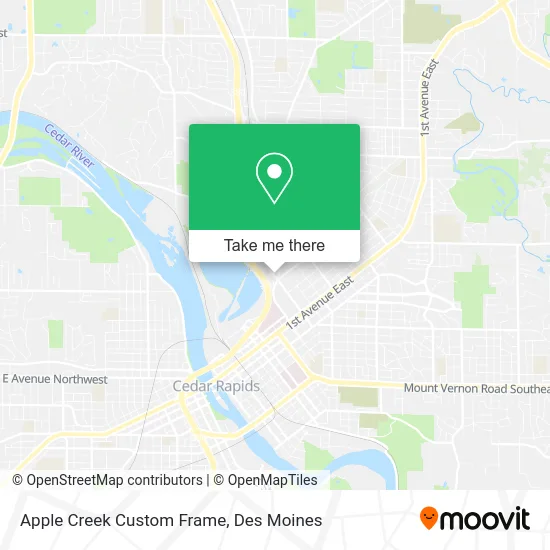 Apple Creek Custom Frame map