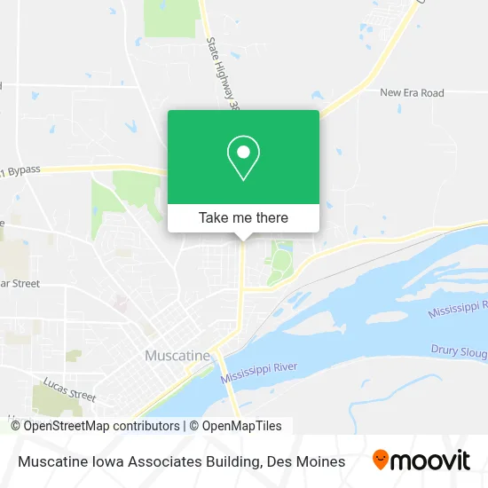 Muscatine Iowa Associates Building map