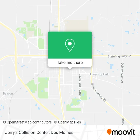 Jerry's Collision Center map