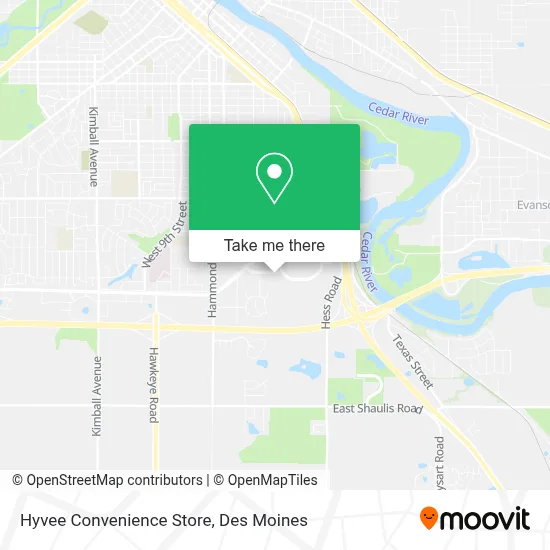 Hyvee Convenience Store map
