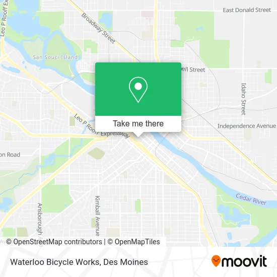 Waterloo Bicycle Works map