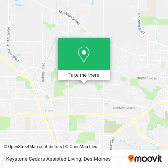 Keystone Cedars Assisted Living map