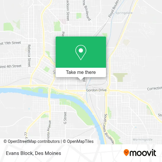 Evans Block map
