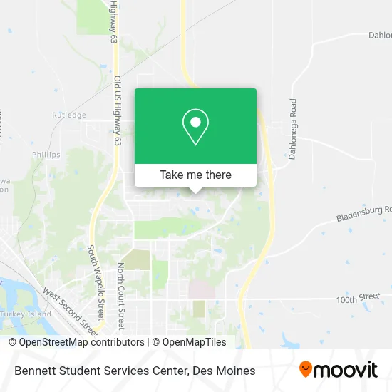 Bennett Student Services Center map