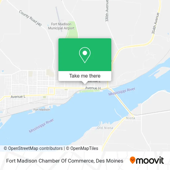 Fort Madison Chamber Of Commerce map