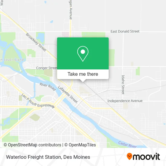 Waterloo Freight Station map
