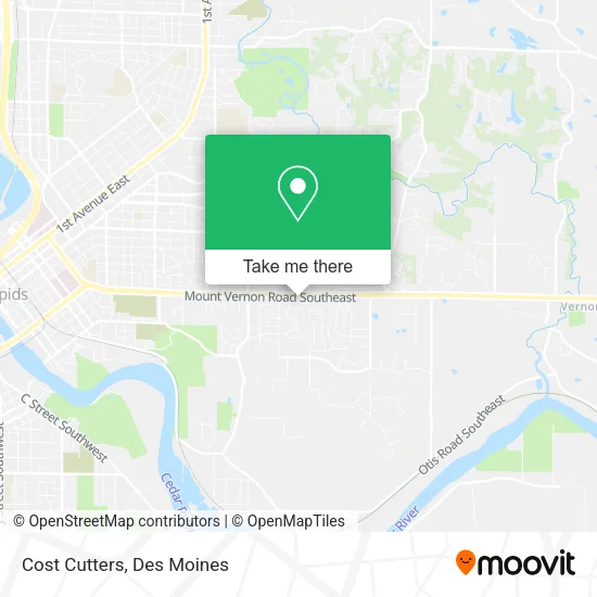 Cost Cutters map