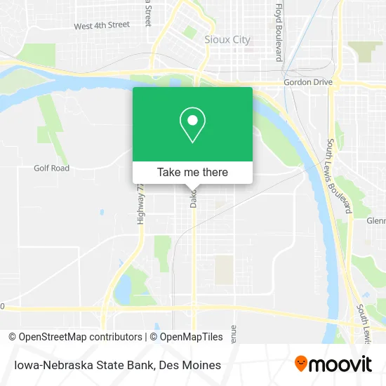 Iowa-Nebraska State Bank map