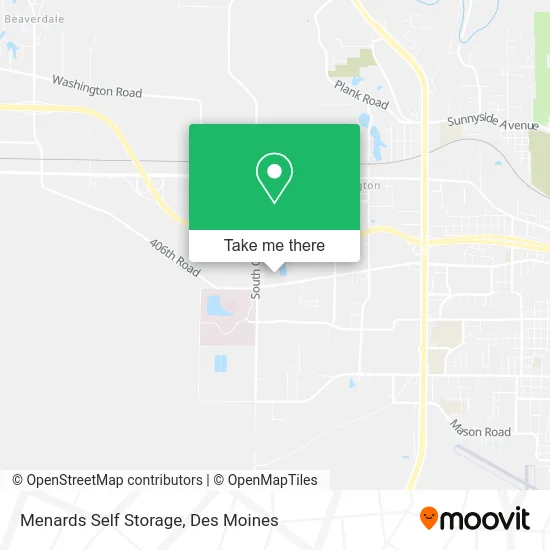 Menards Self Storage map