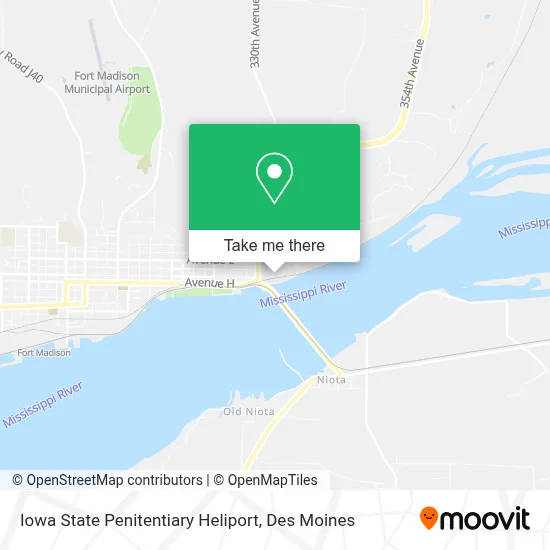 Iowa State Penitentiary Heliport map