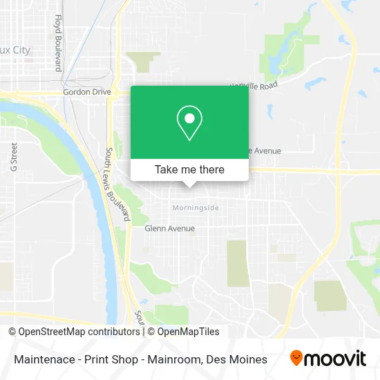 Maintenace - Print Shop - Mainroom map