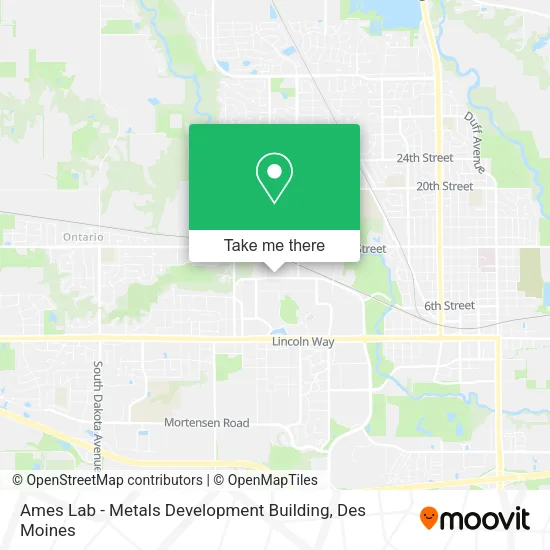 Mapa de Ames Lab - Metals Development Building