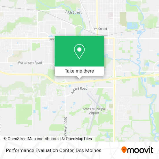 Performance Evaluation Center map