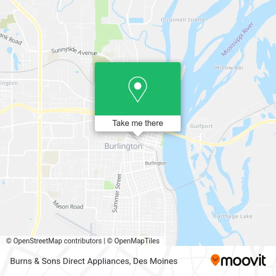 Burns & Sons Direct Appliances map