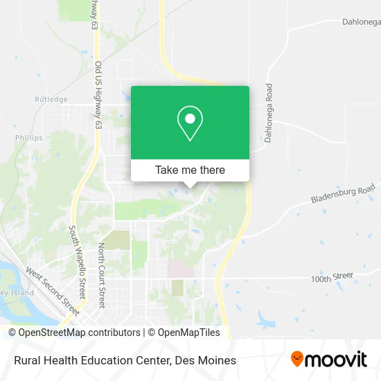 Rural Health Education Center map