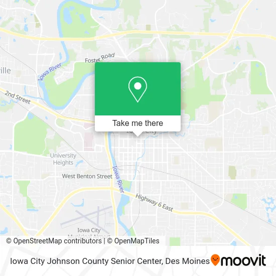Iowa City Johnson County Senior Center map