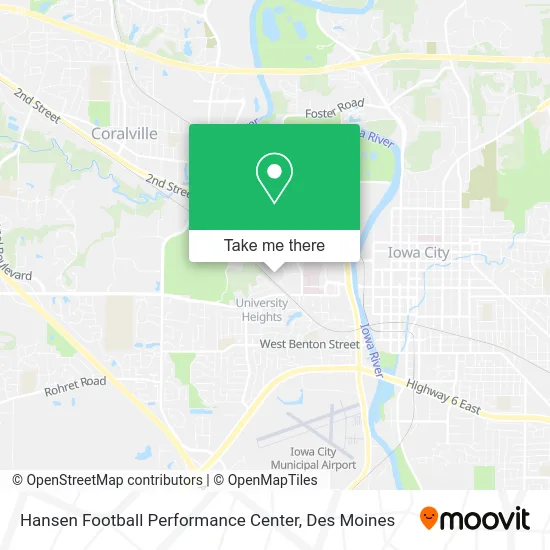 Hansen Football Performance Center map