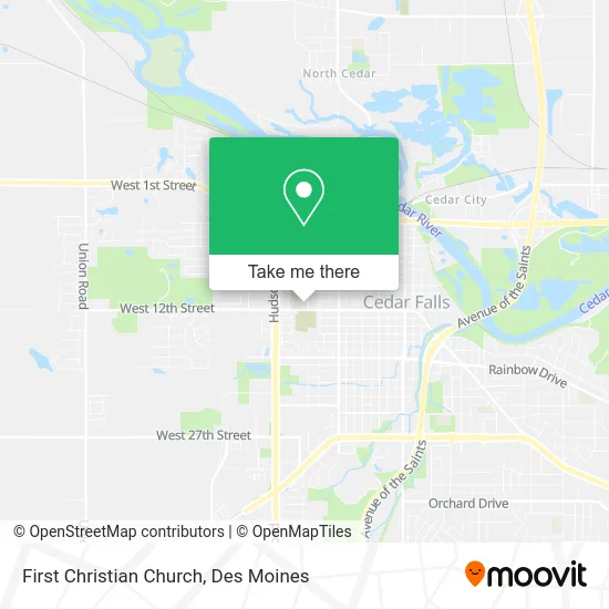 First Christian Church map