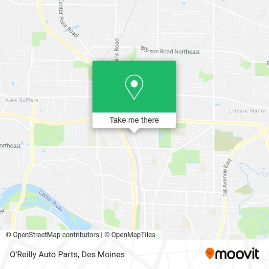 O'Reilly Auto Parts map