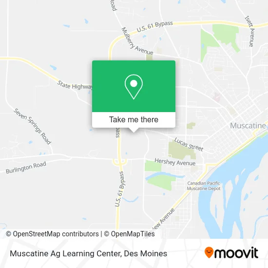 Muscatine Ag Learning Center map