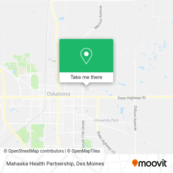 Mahaska Health Partnership map