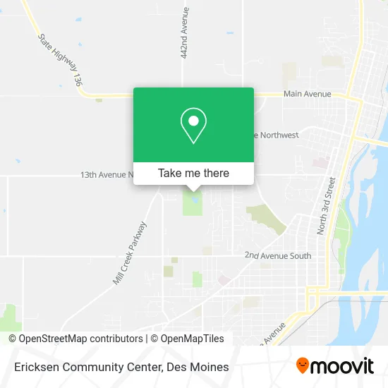 Ericksen Community Center map