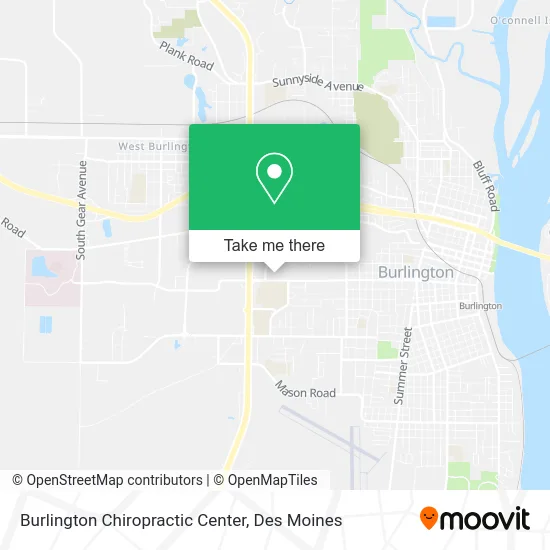 Burlington Chiropractic Center map