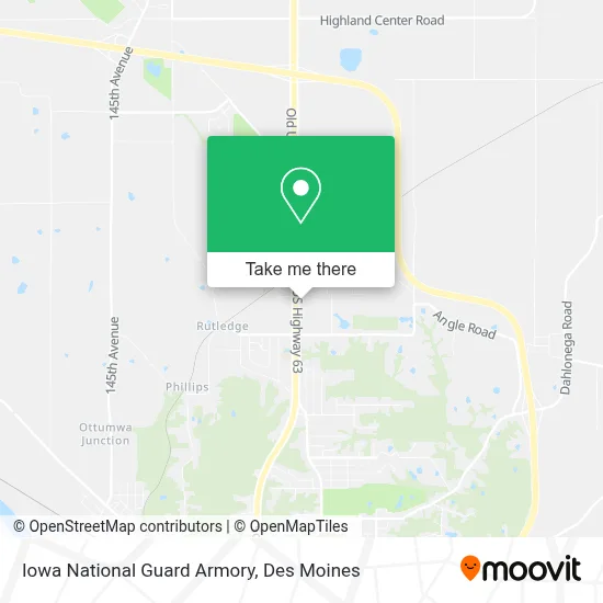 Iowa National Guard Armory map