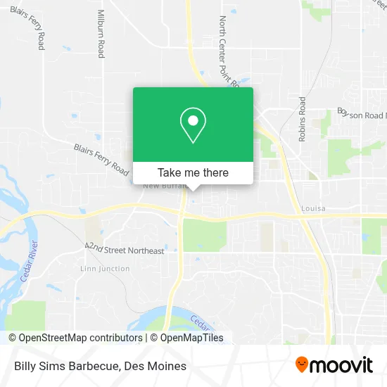 Billy Sims Barbecue map
