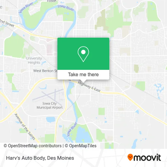 Harv's Auto Body map
