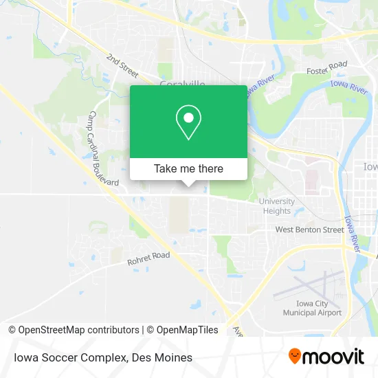 Iowa Soccer Complex map