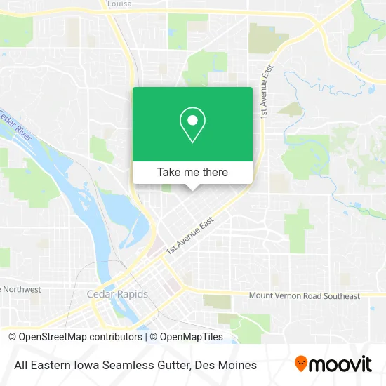 All Eastern Iowa Seamless Gutter map