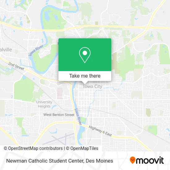 Mapa de Newman Catholic Student Center